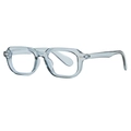 Lunettes anti-lumière bleue rectangulaires avec monture bleu clair transparente - Gris Transparent Anti-lumière Bleue (C14)