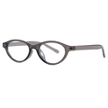 Vintage oval gray-purple jelly frame glasses with blue light blocking lenses - Anti blue light / Transparent Grey Frame