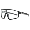 Lunettes de cyclisme oversize noir mat avec verres de protection transparents - Monture Noir Mat Verres Transparents