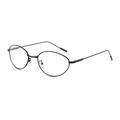 Lunettes de soleil cat-eye Y2K futuristes avec monture ovale noire en métal style punk - Monture Noire Transparente