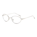 Lunettes de soleil œil de chat Y2K argentées en métal avec style rétro punk et verres clairs - Monture Argentée Transparente