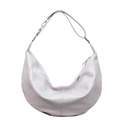 Elegante hellviolette Hobo-Tasche mit Glanzeffekt und verstellbarem Riemen in Halbmondform - Lila