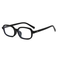 Classic black square retro sunglasses with silver stud rivets and clear lenses - Sand Black Frame Clear Lens