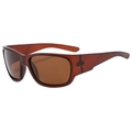 Gafas de sol deportivas polarizadas ámbar con lentes marrones y montura envolvente - Montura Té Lente Té
