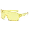 Occhiali da sole da ciclismo giallo traslucido con una montura grande e leggera - Giallo