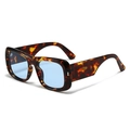 Retro wide-frame sunglasses in classic tortoiseshell pattern with light blue lenses - C02 Tortoise Frame Blue Lens