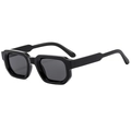 Occhiali da sole squadrati classici neri con lenti polarizzate grigio scuro - Montatura Nera Lente Grigia (C01)