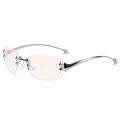 Occhiali da sole Y2K senza montatura con lenti sfumate e rivetti a stella in metallo - Montatura Argento Anti-Luce Blu