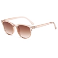 Lunettes de soleil classiques avec monture en plastique champagne et verres dégradés - Monture Thé Transparent Verres Marron Dégradé