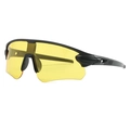Outdoor Radsport Sonnenbrille mit übergroßen gelben Gläsern für Nachtfahrten - Sand Schwarz Rahmen Gelbe Gläser
