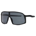 Gafas de sol deportivas de gran tamaño en negro mate con lente gris para ciclismo exterior - Negro Mate / Lente Gris (C01)