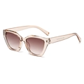 Gafas de sol ojo de gato con montura champagne y lentes de color marrón - Champán