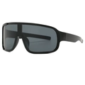 Gafas de ciclismo de gran tamaño negro mate antivaho con lentes gris oscuro - Montura Negra Lente Gris