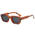 Lunettes de soleil rétro carrées écaille de tortue avec verres foncés pour hommes et femmes - Monture Écaille Verres Gris (C06)