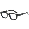 Lunettes vintage à monture carrée noire épaisse avec filtre anti-lumière bleue - Monture Noire Lunettes Anti-lumière Bleue (C08)