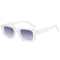 Lunettes de soleil rétro avec monture transparente et verres dégradés violets pour le style - Monture Transparente Verres Gris Dégradé (C11)