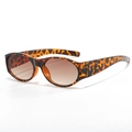 Lunettes de soleil ovales vintage en écaille avec verres dégradés marron - Écaille