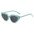 Occhiali da sole cat eye vintage con montatura verde menta e lenti scure - Montatura Verde Lenti Grigie