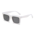 Gafas de sol clásicas blancas de montura cuadrada grande con cristales oscuros - Blanco Gelatina