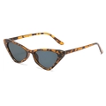 Cat-Eye-Sonnenbrille mit klassischem Schildpatt-Rahmen und dunkelgrauen Gläsern im Retro-Stil - Schildpatt-Rahmen Schwarzgraue Gläser