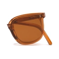 Occhiali da sole pieghevoli color ambra con montatura trasparente e portatile - Color Tè Ambra