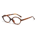 Retro tortoise shell oval full-rim sunglasses with premium acetate texture and vintage look - Tortoise Frame Clear Lens (c09)