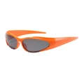 Lunettes de soleil orange futuristes Y2K avec monture profilée et verres teintés foncés - Orange (C06)