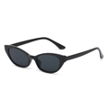 Gafas de sol ojo de gato clásicas en negro para mujer con montura brillante y UV - Montura Negra Lente Gris