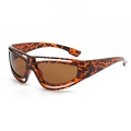 Occhiali da sole sportivi Y2K con montatura leopardata tartarugata e lenti marroni - C03 Leopardato