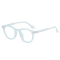 Retro round light blue translucent frame glasses with a clear jelly finish finish - C05 Jelly Blue