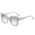 Modische Oversized-Cat-Eye-Sonnenbrille mit minzgrünem Rahmen und Verlaufsgläsern - C02 Hellblau Minze Rahmen Grau Verlauf (S21176)