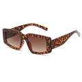 Lunettes de soleil carrées rétro écaille avec verres dégradés marron et monture épaisse - C03 Monture Écaille Verres Marrons
