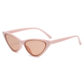 Lunettes de soleil œil-de-chat rétro avec monture rose mat et verres ambrés translucides - Monture Rose Verres Thé