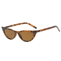 Retro Katzenaugen Sonnenbrille mit Schildpatt-Muster und braunen Gläsern für Damen - Schildpatt-Rahmen Teegläser