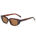 Gafas de sol retro de ojo de gato en carey con detalles plateados y lentes marrones - Carey