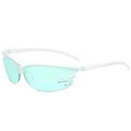 Gafas de sol de llama blancas transparentes con lentes verde claro estilo moderno - C04 Verde