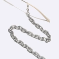 Zilveren multifunctionele brillenketting met grove schakels en rubberen connectoren - Zilver