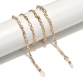 Gouden bril- en maskerketting in achtvorm met antislip siliconen lussen voor stevige grip - Oneindigheidssymbool Stijl / Goud