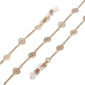 Gouden holle zonnebloem brilketting met antislip lussen voor zonnebrillen en brillen - Goud
