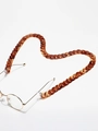 Retro amber resin glasses chain with chunky acrylic links for fashion sunglasses - Amber