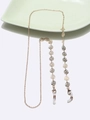 Handgemaakte gouden brillenketting met holle rozen voor zonnebrillen accessoires - Goud