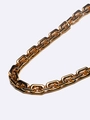 Catenella per occhiali dorata con maglie rettangolari lucide e finitura lucida - Oro