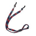 Colorful geometric pattern eyeglass chain with adjustable silicone loops and metal spring - Triangle Geometric Style (1)