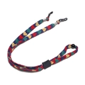 Colorful heart-patterned braided glasses chain with adjustable rubber loops and strap - Colorful Heart Style (3)