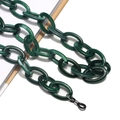 Detail der dunkelgrünen Brillenkette aus Acryl mit rutschfesten Gummisitzen - Dunkelgrüner Marmor (1)