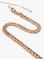 Polished gold thick chain eyewear strap with anti-slip silicone loops for glasses - Gold