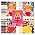 24 sheets Valentine Cupid DIY sticker set with 500+ pieces for kids party decoration - Confession Angel Set / Pack of 24