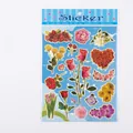 Waterproof gold stamping heart and flower stickers OHC-076 for romantic gift decoration - Flower Mix Sticker