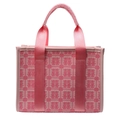 Borsa tote rosa e rossa con ricamo tradizionale cinese per matrimoni e feste - Rosa