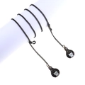 Fashionable black eyewear chain with cat star bulb pendants on white display cylinder - Black Starry Sky Cat Bulb Style
